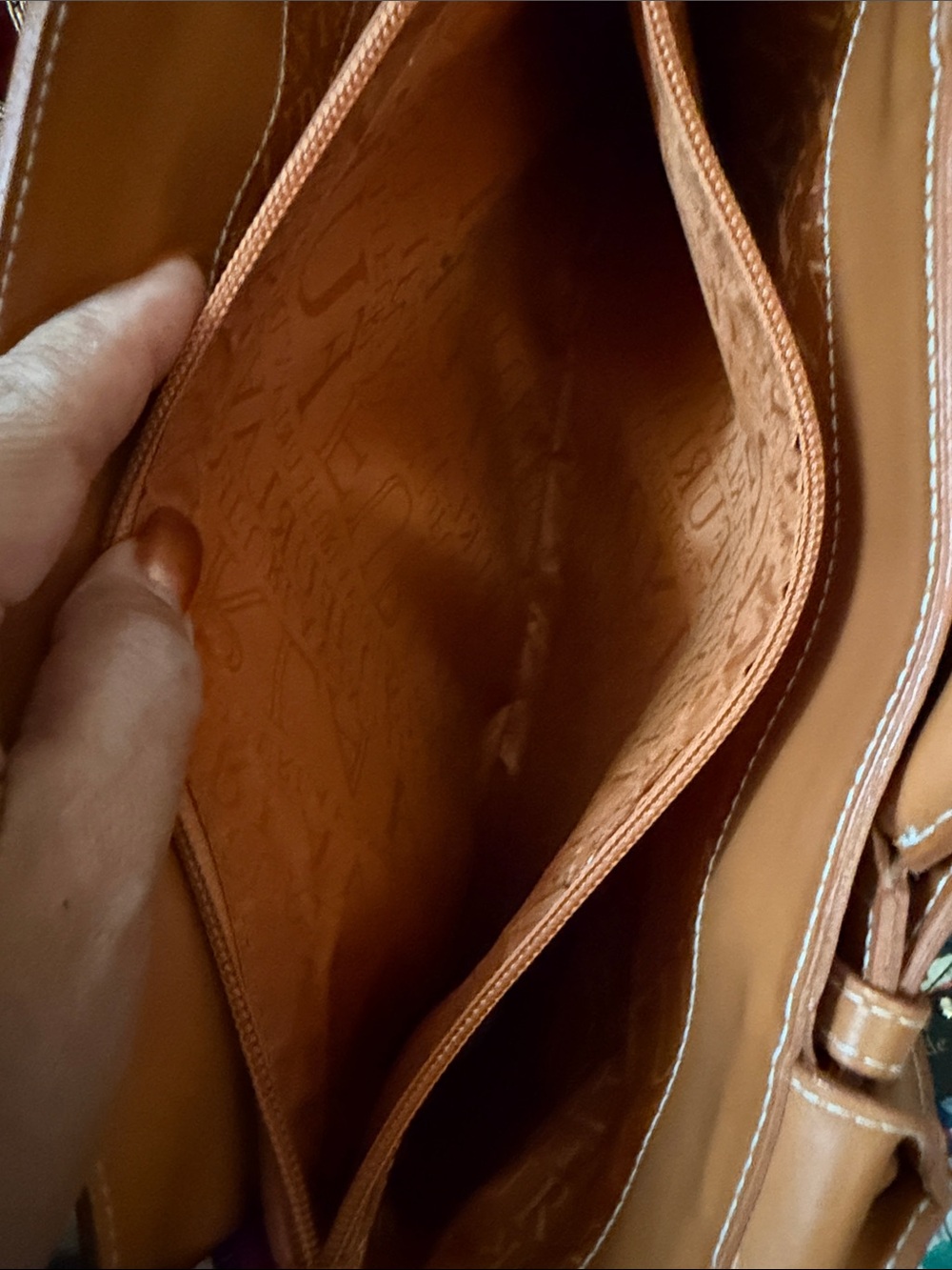 Furla Camel Tan Leather Tote with Circular Belt Accent - Picture 5 of 13